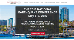 Desktop Screenshot of earthquakeconference.org