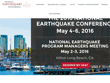 Tablet Screenshot of earthquakeconference.org